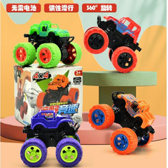 Inertia 4WD Special Off-road Truck Toy, Four-wheel Suspension Anti-fall Children's Toy, 360-degree Rotation Overturning Truck