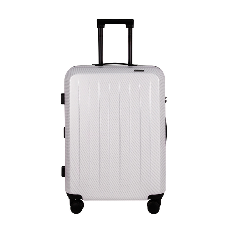 Vali kéo chống cháy nổ 20 inch nhỏ gọn lên máy bay — kẻ sọc trắng, Mỏng mờ màu đen, Xanh lục nhạt nhám mịn, Xám đậm nhám mịn