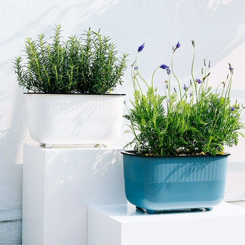 Rectangular flowerpot for living room, water absorbent, Nordic style