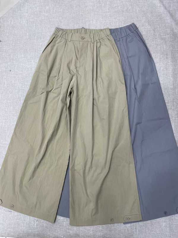 MOUSSY 2025早秋新品休闲慵懒风纯色宽松阔腿长裤|undefined