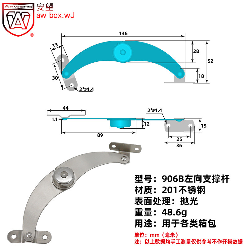 Varilla de Soporte Plegable para Herramientas 901-910 de Acero Inoxidable y Hierro Plegable