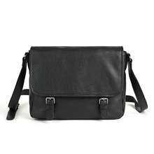 古潮客新款韩版真皮男包简约百搭单肩斜挎邮差包便携超型男背包