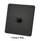 Foreign Trade British Black Personality Retro Button Paddle Switch Metal Panel Light Luxury Wall Switch UK Socket