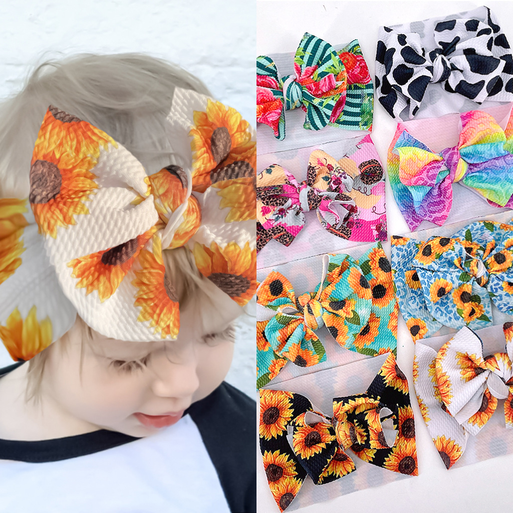 Fashion Bow Knot Cloth Flower Hair Bandpicture3
