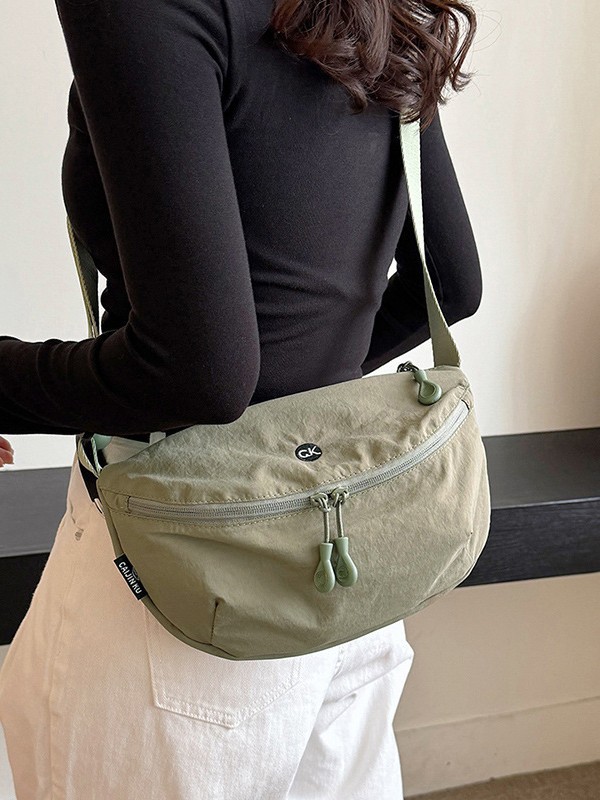 Cross-Border New Style Simple Casual Crossbody Bag Versatile Trendy Nylon Lightweight Small Bag Internet Celebrity Fashion Dumpling Bag