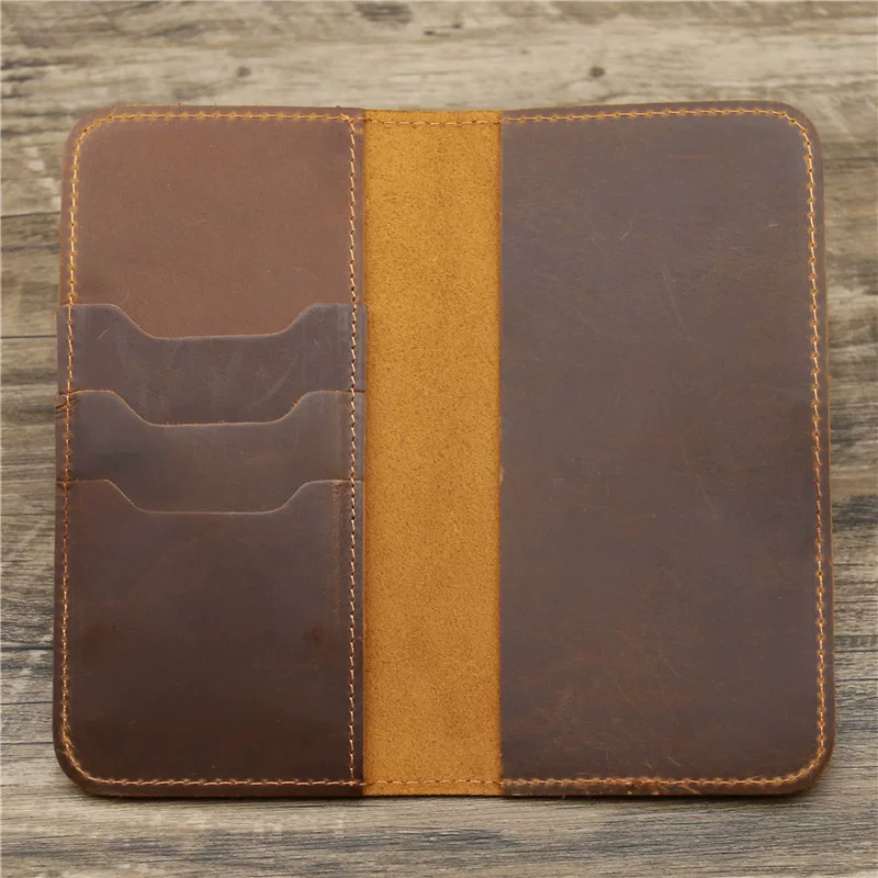 Long wallet, card holder, storage system, genuine leather