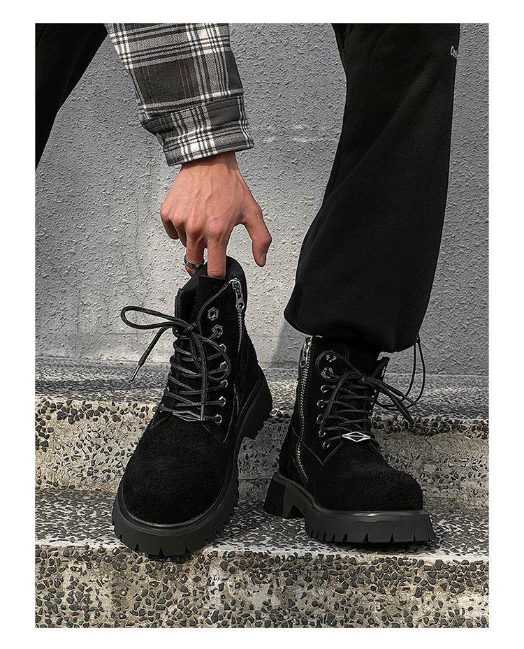 Men's Martin Boots High-top Height-increasing Casual Workwear_voghion.com