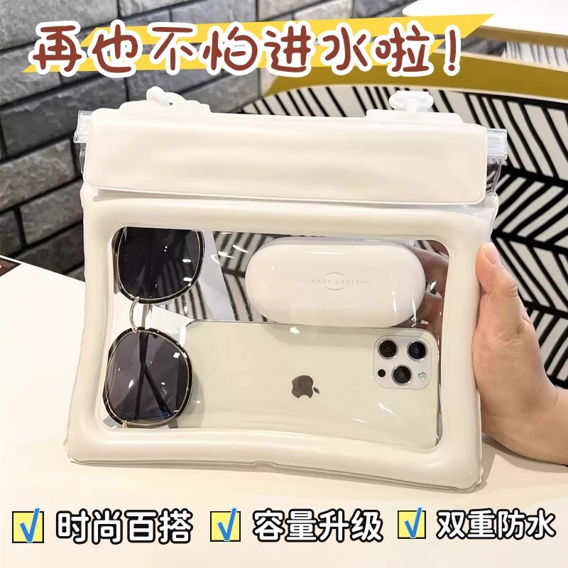 大号手机防水袋可触碰游泳潜水上乐园保护套漂流装备大容量密封包|undefined