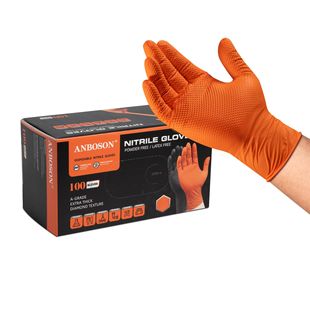 Diamond nitrile gloves and textured diamond rubber gloves