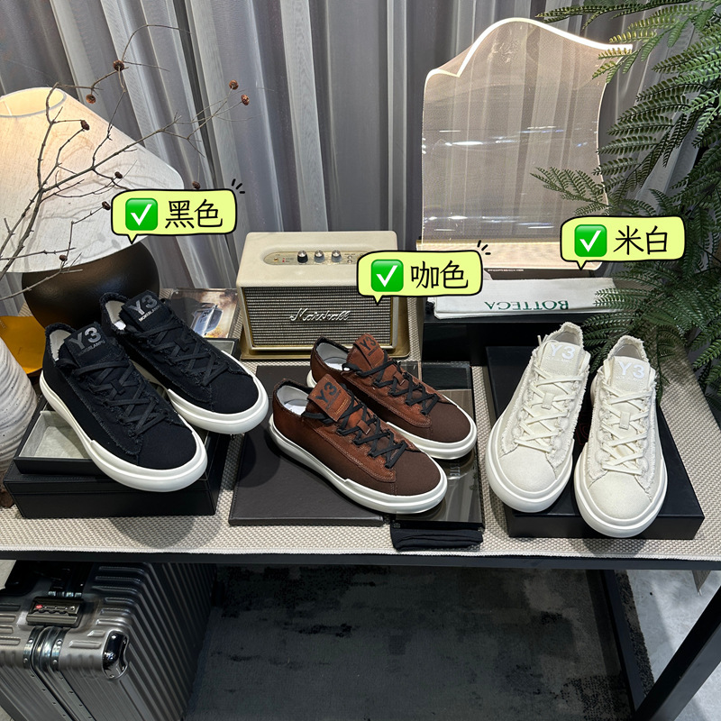 Y3KAIWA夏の男の靴の山本耀司の男性のファッションの低い板の靴は古いキャンバスのカジュアルな靴のID1463をします。|undefined