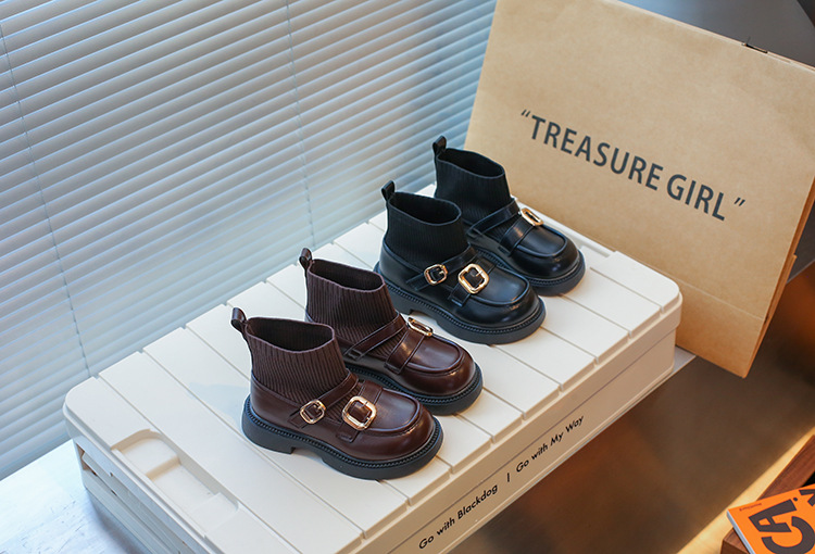 Mädchen Stiefel Modische Sock Boots Für Kinder Herbstschuhe_voghion.com
