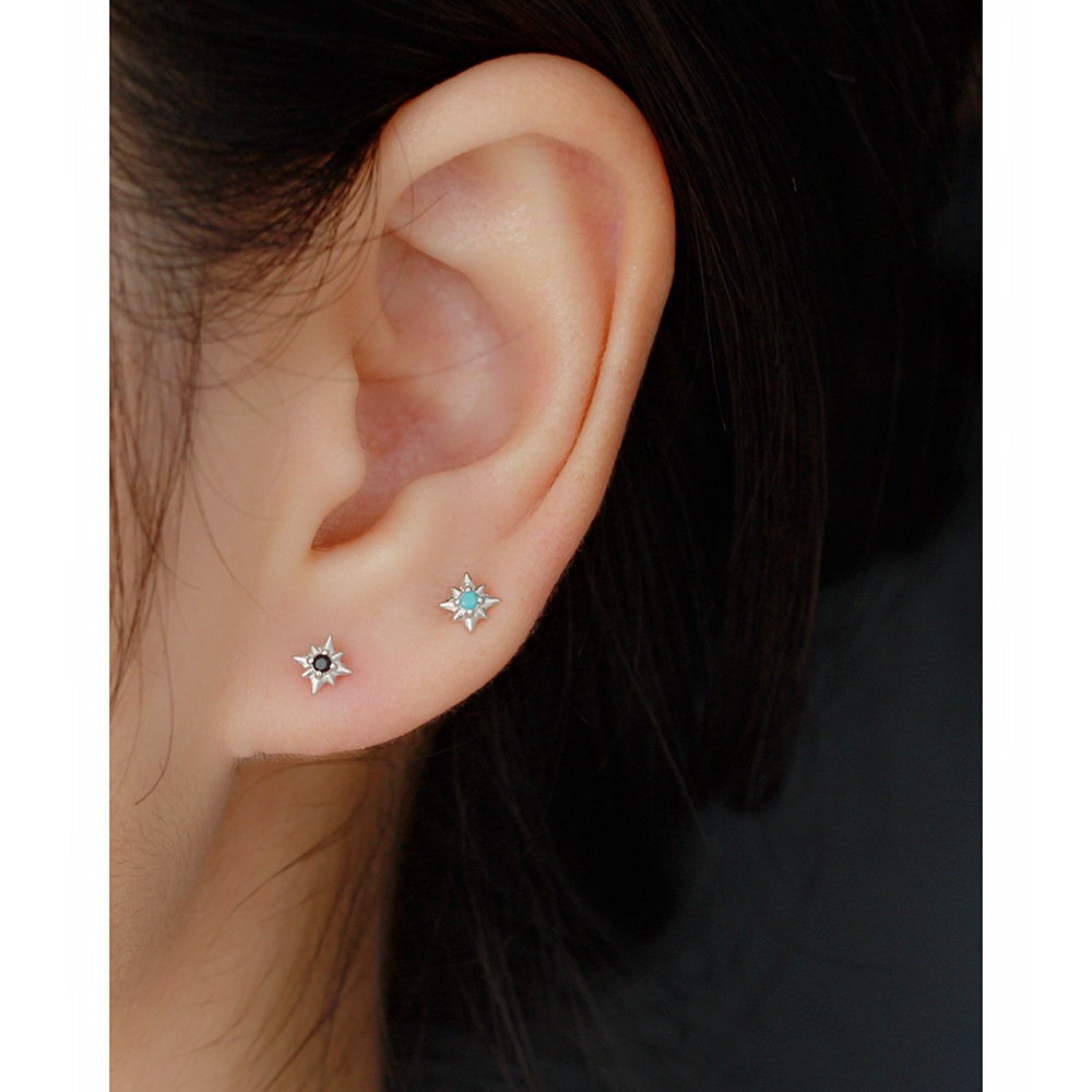Electroplating Gold Plating Process 925 Sterling Silver Ear Needle Material 18K Real Gold Plated, Platinum Plated Plating Material Zircon Inlay Material 1 Pair Silver Star Zircon Electroplating 18K Real Gold Plated Platinum Plated Ear Studs