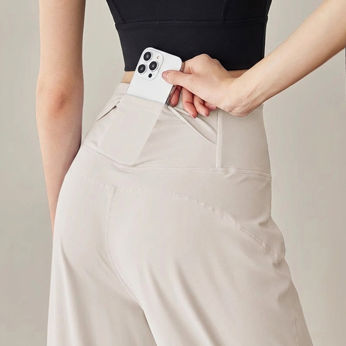 Outdoor training casual pants running fitness pants loose straight pants high waist sports pants yoga pants wide legs for women