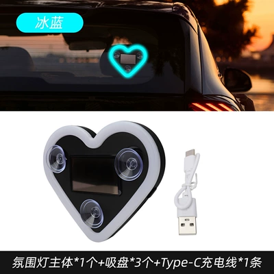 Decoration Heart Atmosphere Light – Other lights - love-atmosphere-lamp-ice-blue-1-piece