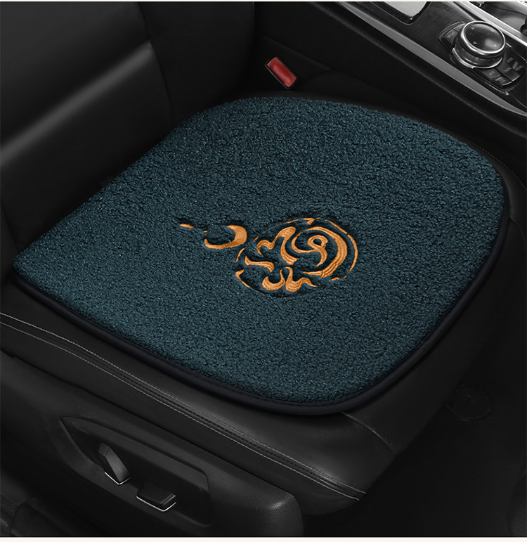New Plush Car Seat Cushion with the Word "Fu" for Good Luck and Good Luck Embroidered Seat Cushion Car Winter Non-Slip Warm Car Seat Cushion