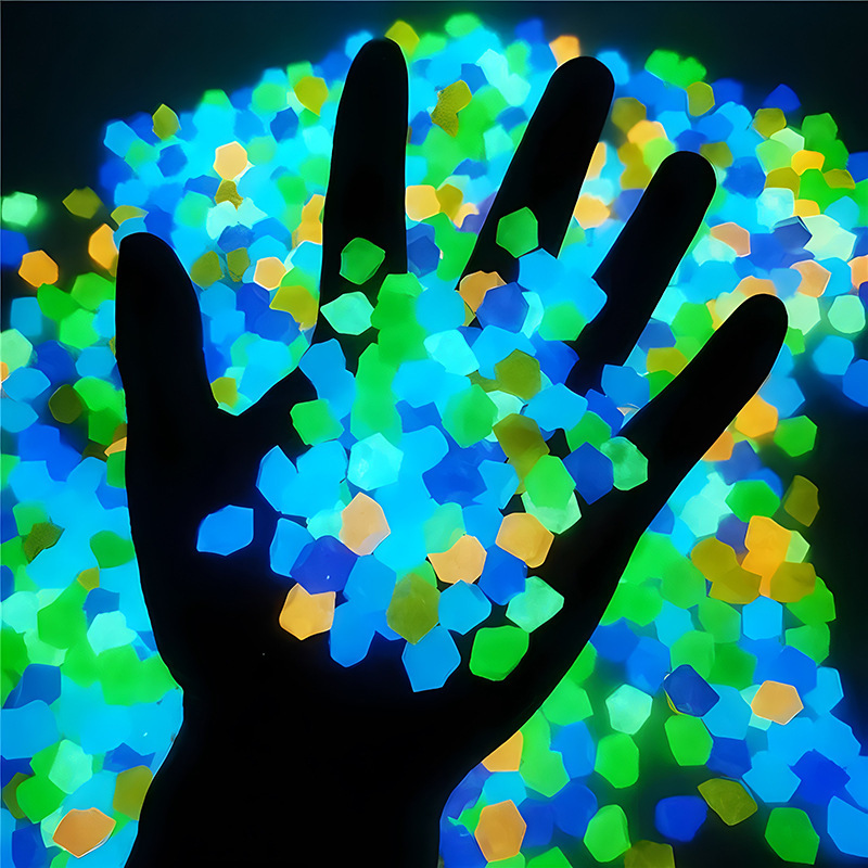 Diamond Luminous Stone fluorite Aquarium Garden Road fish tank landscape color stone luminous Pebble factory wholesale