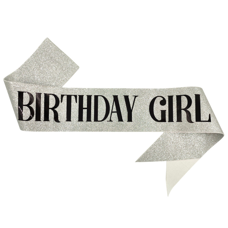 跨境生日派对国王女王派对肩带 birthday girl女孩礼仪带腰带绶带|undefined