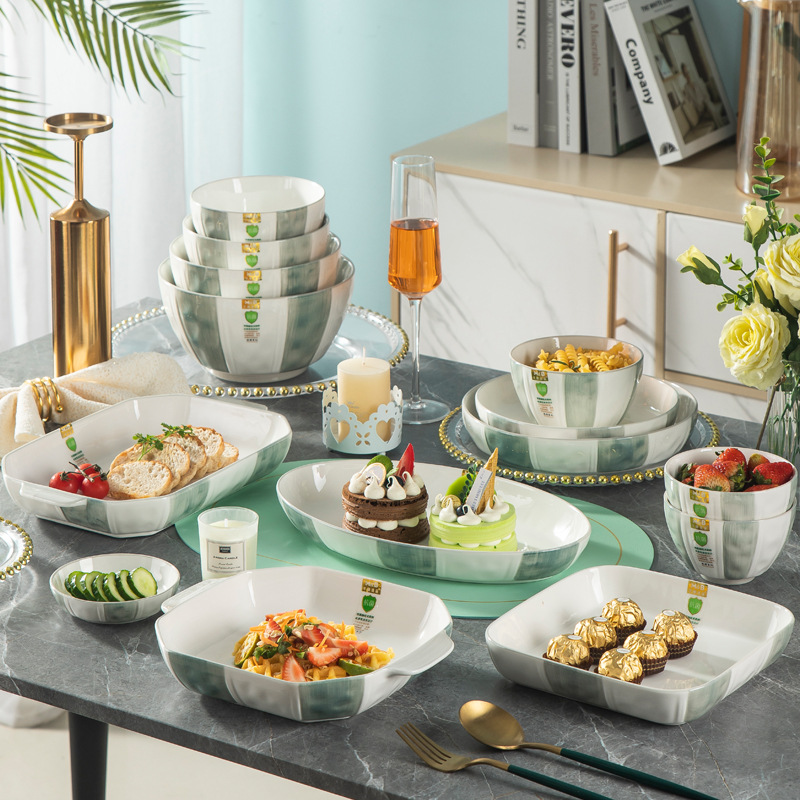 Tableware ceramic bowl household 2023 new bowl dish suit high-grade soup bowl Japanese bowl stoneware Rice Bowl plate