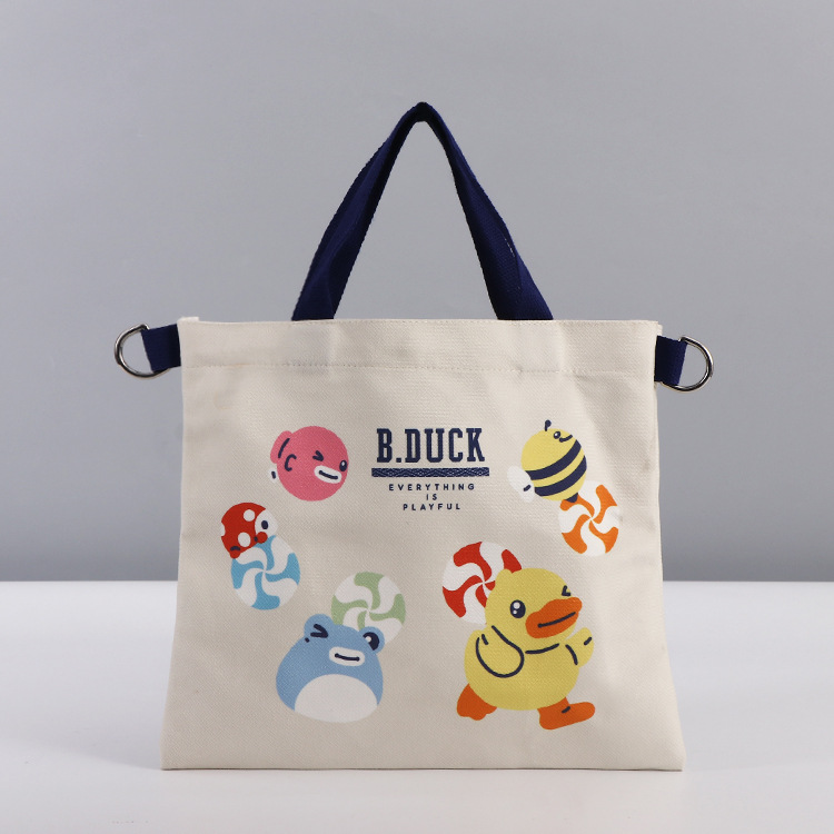 帆布小巧小型百搭手提包女学生饭盒袋简约手提袋子上班族便当包