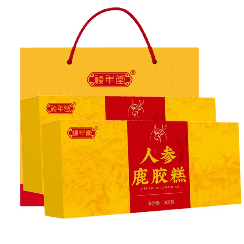 Ginseng antler cake instant deer glue cake deer antler cake dried ginseng gift box ginseng slices non-ginseng deer whip cream snacks