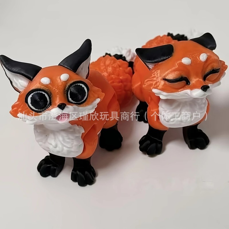 国境を越えた新製品リトルフォックスブランドかわいいキツネ関節可動フィギュア装飾ギフト卸売|undefined