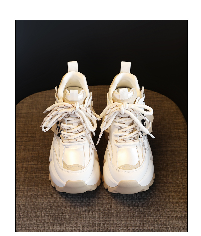 Giày sneaker chunky nữ đế dày độn cao thời trang — Màu đen chi tiết 22