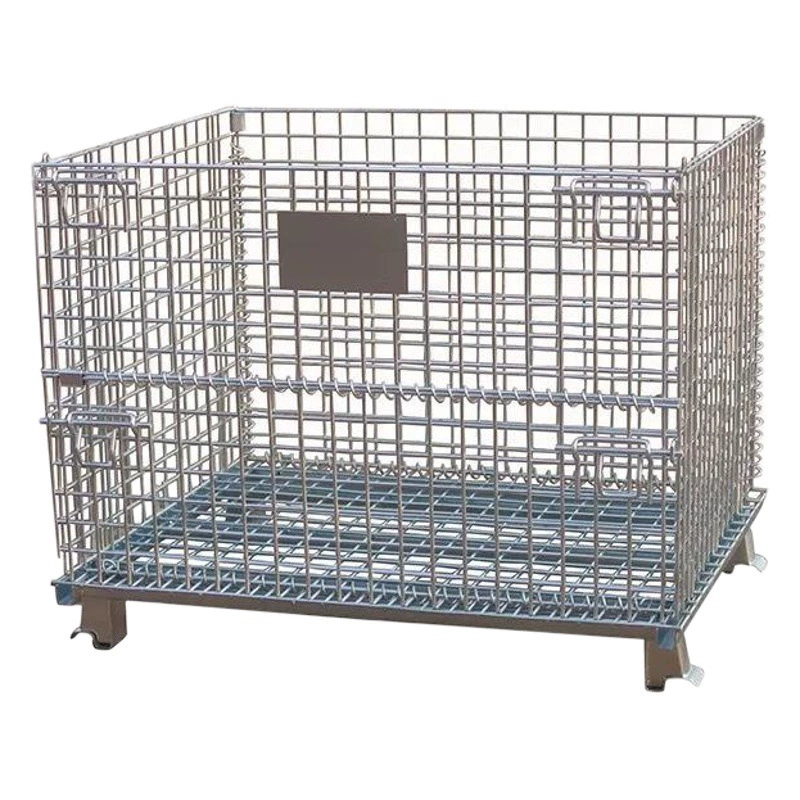 На складе производители складских клеток складные железные проволочные клетки складские клетки большое количество обработки металлической проволочной сетки Congyou