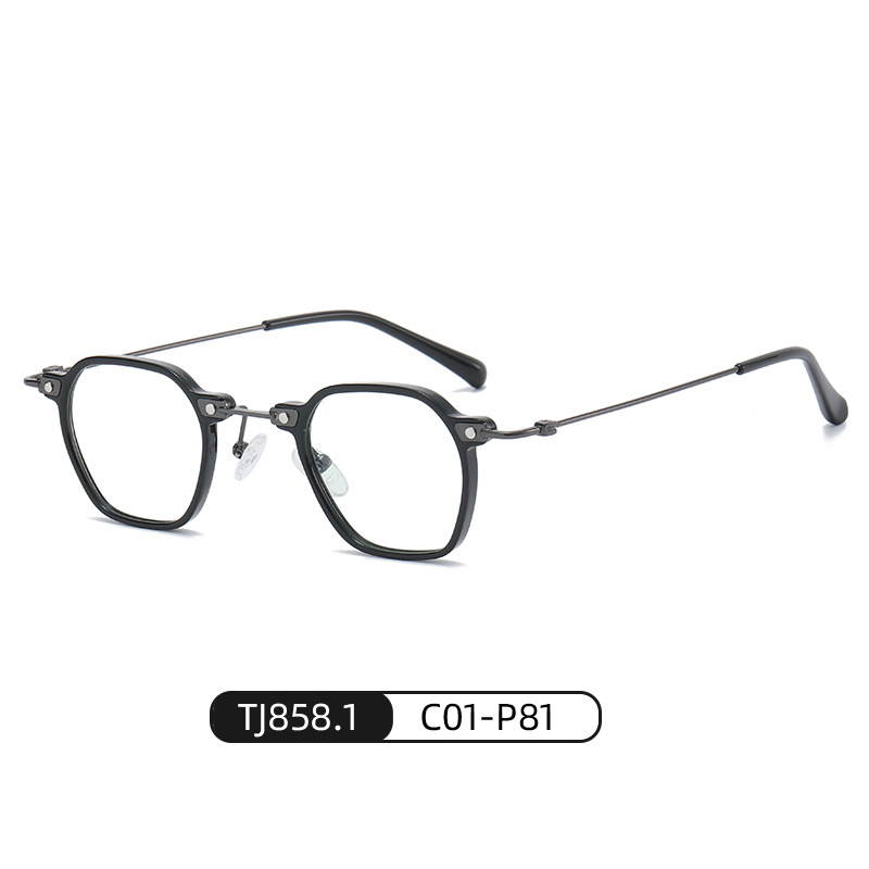 Comercio exterior nuevo anti-azul gafas de luz personalizada nicho miopía gafas marco TJ858 hombres y mujeres misma moda gafas lisas