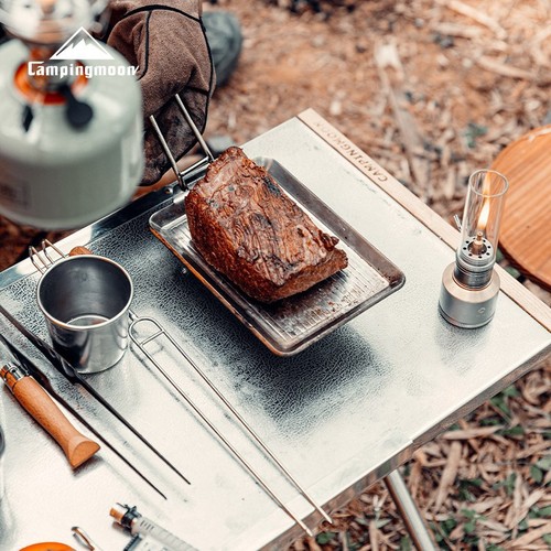 Koman T-370T-380 portable stainless steel table outdoor portable storage tea picnic barbecue camping folding table