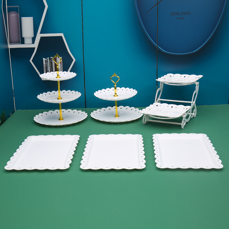 Fiesta de cumpleaños de postres estante de exhibición mesa de comida fría mesa de té bandeja de pasteles de bocadillos estante de postres de boda decoración