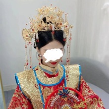 凤冠明制头饰新娘汉服婚嫁发冠新款中式婚礼皇后大婚秀禾发饰奢华