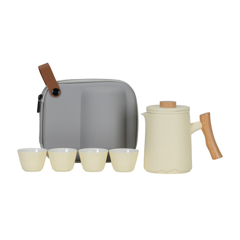 Juego de Té Portátil Express de Cerámica para Camping y Viajes al Aire Libre