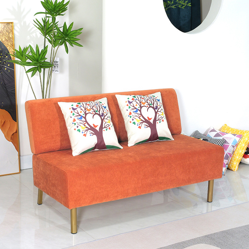 Simple Fabric Sofa for Small Apartments, Living Rooms, Rental Rooms, Shops, Dining Rooms, Single and Double Long Bench Sofa Card H^