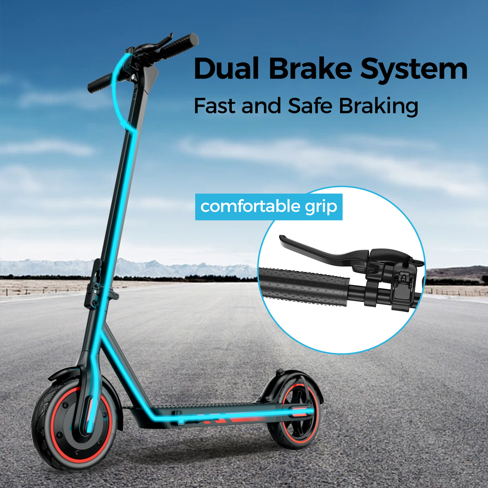 2025 new 10 inch electric scooter 500W folding scooter two-wheeled portable electric car battery car