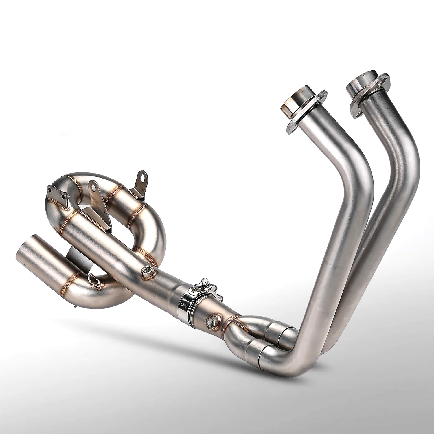 MT-07 TRACER700 XSR700 Motorcycle Modified Exhaust Front Section MT07 Dual Oxygen Sensor Exhaust 51MM