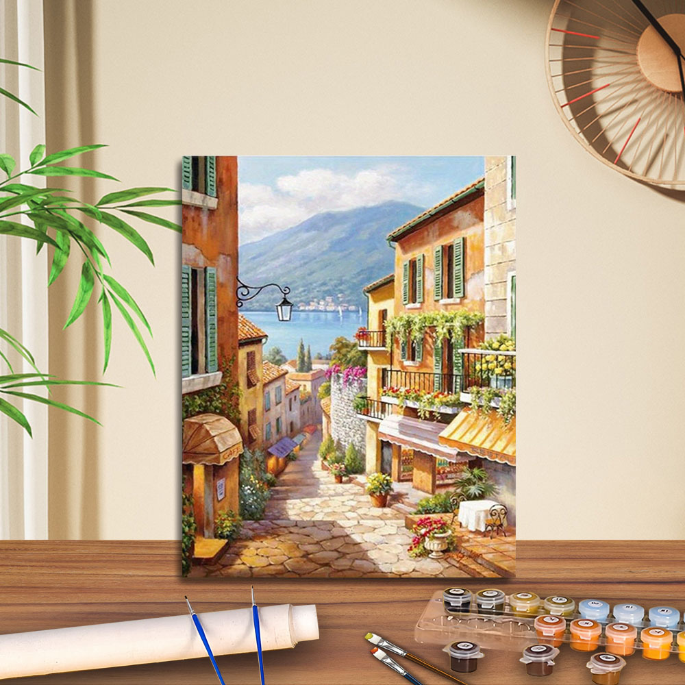 Transfronterizo jitdiy agente de pintura al óleo digital fabricantes al por mayor puestos de pintura al óleo artesanal pintura decorativa Amazon relleno de color