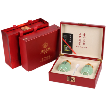新款霍山石斛包装盒双陶瓷铁皮石斛礼品盒木盒石斛粉礼盒空盒