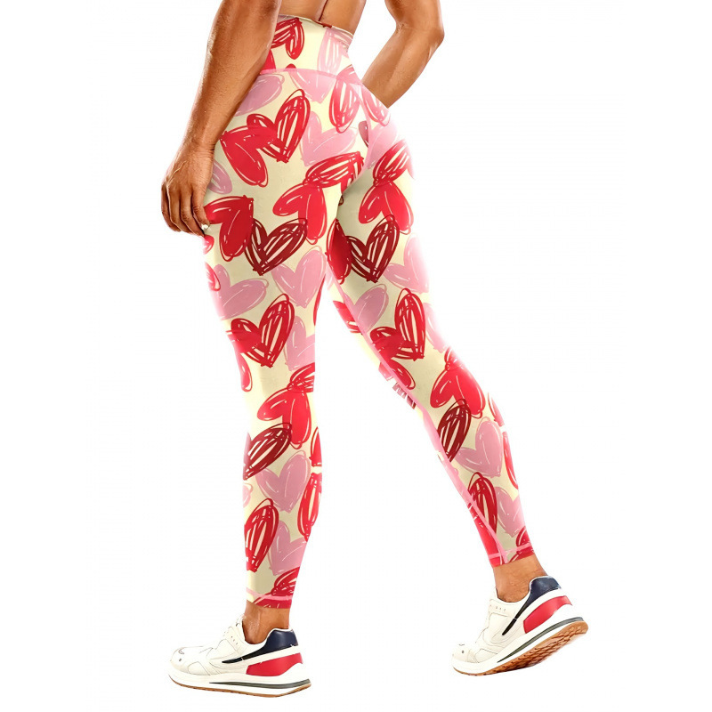 Transfronterizos Europa y Estados Unidos impresa pantalon de calzado de calzado de mujer elevación de cadera apretada bottom diaria pantalones deportivos casuales 2026