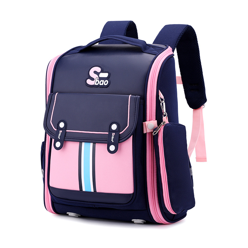 Mochila escolar para estudiantes de primaria 2024 nuevo estilo de primer, segundo, tercer a sexto grado, ligero, reducción de la carga, transpirable, doble hombro para niños