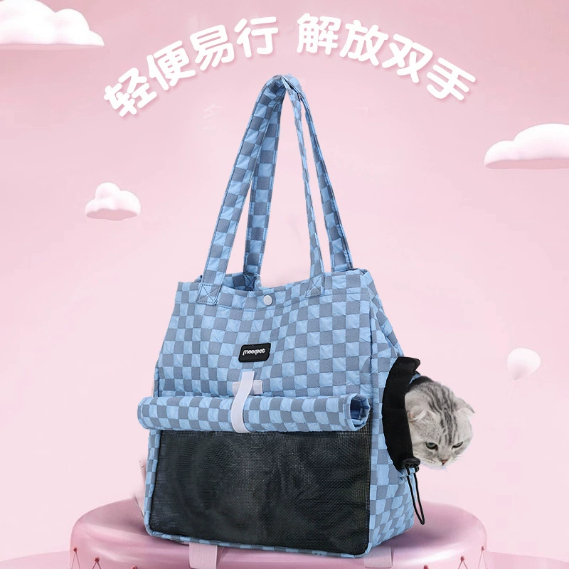 Удобная прогулочная сумка на одно плечо для домашних животных пузырчатая композитная Ткань сумка для кошек портативная четырехсезонная пригородная складная сумка для собак с открытой головой