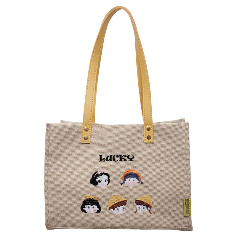 Bolsa de tela de gran capacidad para mujeres 2026 nuevo estilo de alta calidad para ir al trabajo, almuerzo de compras, bolsas de hombro y brazo