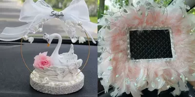 for Women, Aromatherapy – Car ornaments - lily-of-the-valley-swan-crystal-bead-rectangular-cushion