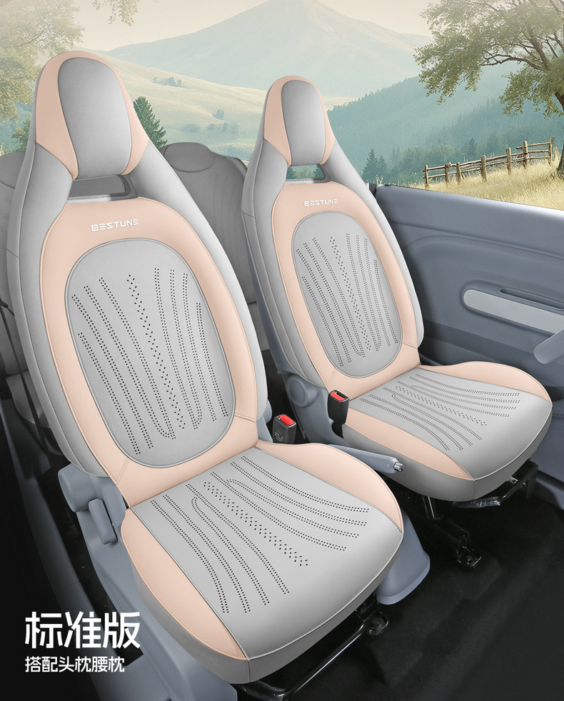 2025 Pentium Pony Special Suede Leather Saddle Pad, Wear-Resistant and Comfortable for All Seasons, Cartoon Car Seat Cushion and Seat Cover