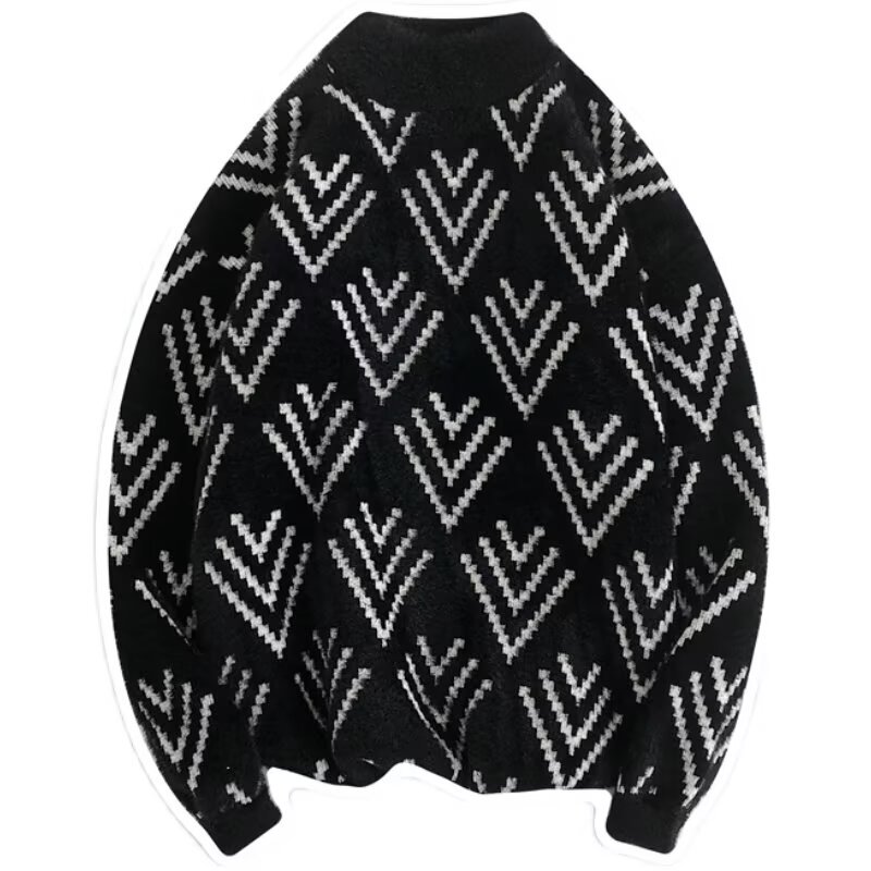 ins no puede pagar la pelota otoño invierno suéter de cuello medio alto hombre coreano abrigo camiseta de punto gruesa camiseta de base adolescente