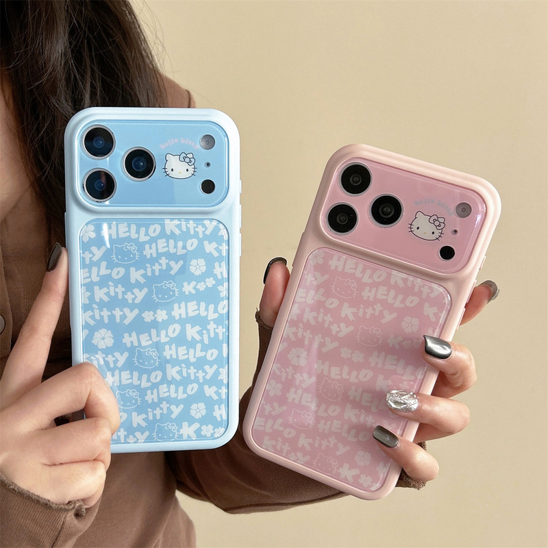 Cartoon Character Instantly Turns Blue and Pink Kt Cat Phone Case for Apple iPhone 15/14, Suitable for Apple 17/16 Pro Max, Anti-Drop Cartoon Character Instantly Turns Blue and Pink Kt Cat Phone Case for Apple iPhone 15/14, Suitable for Apple 17/16 Pro Max, Anti-Drop