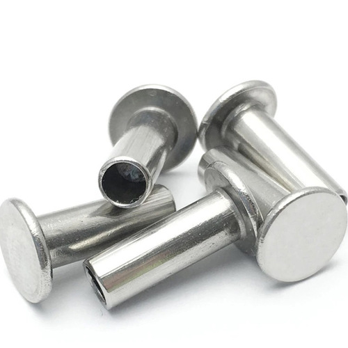304 stainless steel semi-hollow rivets factory supplies bulk flat head rivets tubular flat head hollow nails GB875