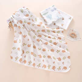 婴儿包巾90*90大尺寸宝宝包裹单新生儿产房襁褓巾纯棉儿童小浴巾