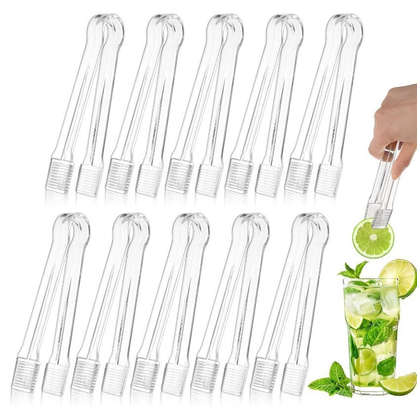 Трансграничные новые Plastic Serving Tongs одноразовые пластиковые щипцы, прозрачная кухонная посуда