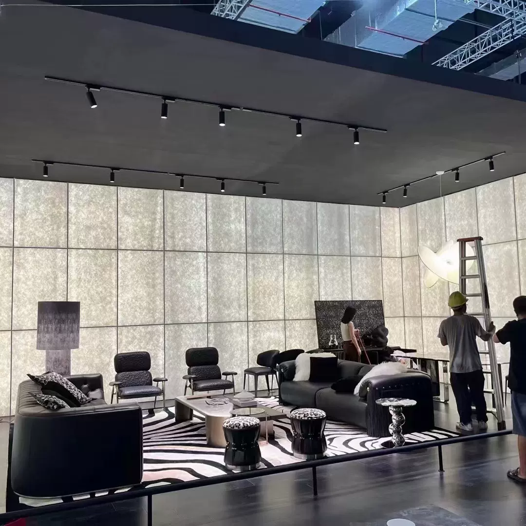 杜邦纸灯箱背景布天花吊顶透明肌理装修材料氛围商用艺术室内