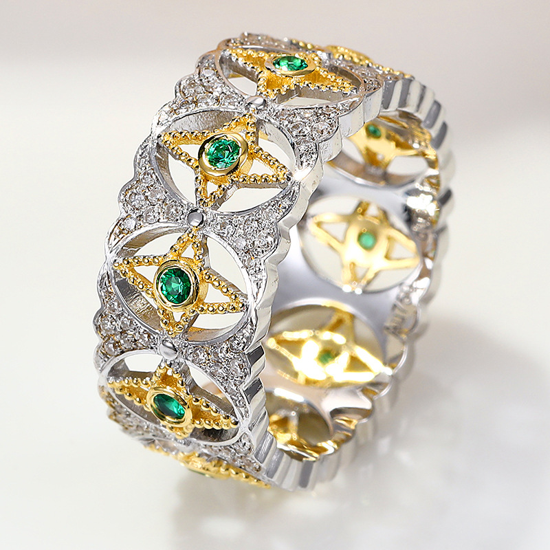 French Style C Shape Copper Inlay Artificial Diamond Womenu0027S Rings Earrings